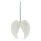 image 1 of Something Different Angel Wings Hanging Ornament - White/Silver - One Size