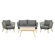 image 1 of 4 Seater Lounging Coffee Garden Furniture Set Including Cushions