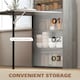 image 4 of HOMCOM Folding Dining Table, Kitchen Table with Shelves Grey Wood Effect | Grey | Grey wood effect | Expanded: 78.5 x 91 x 93 cm; Folded: 78.5 x 20 x 93 cm