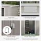 image 4 of Outsunny 7 x 4ft Metal Garden Storage Shed w/ Double Door Grey