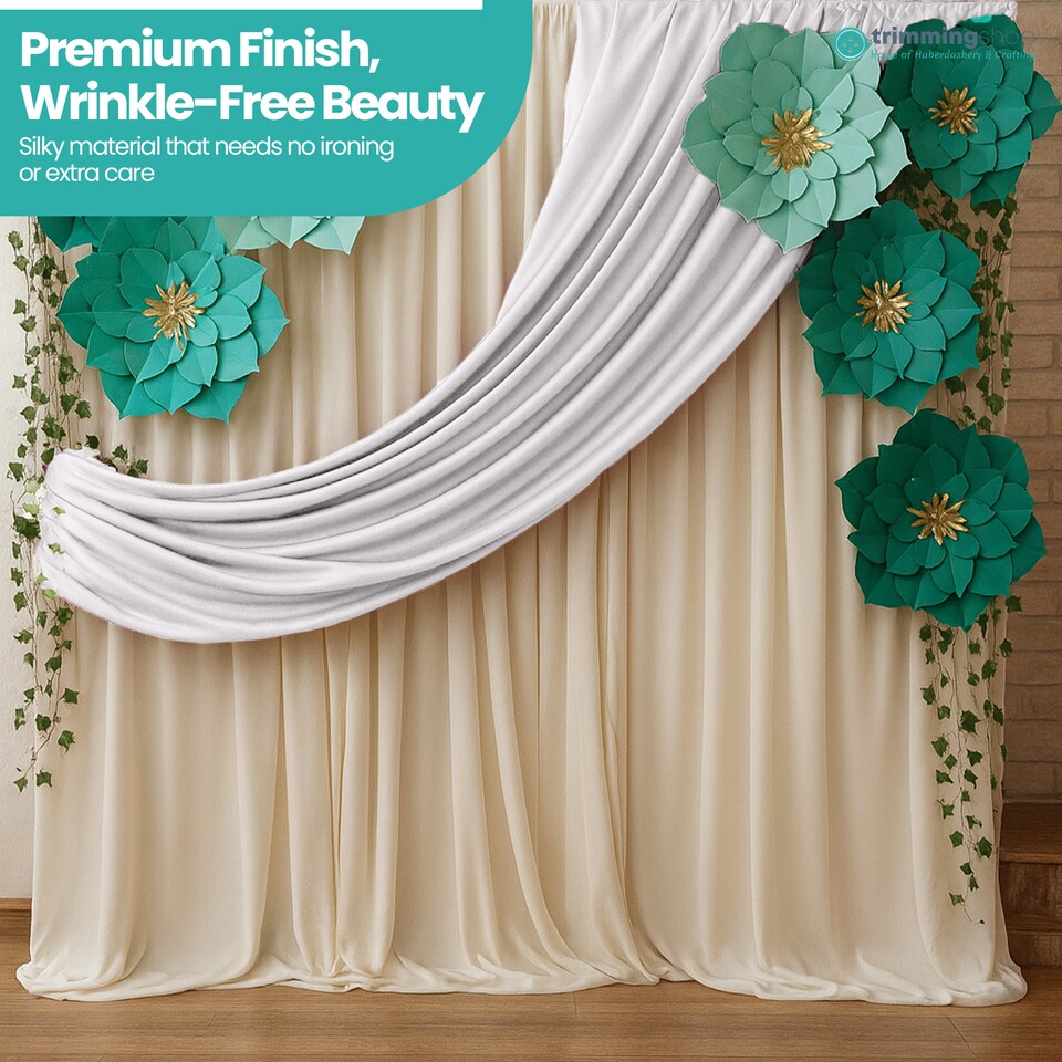 image 1 of 10m Ice Silk Fabric, Satin Material Silk Overlay, Backdrop Fabric