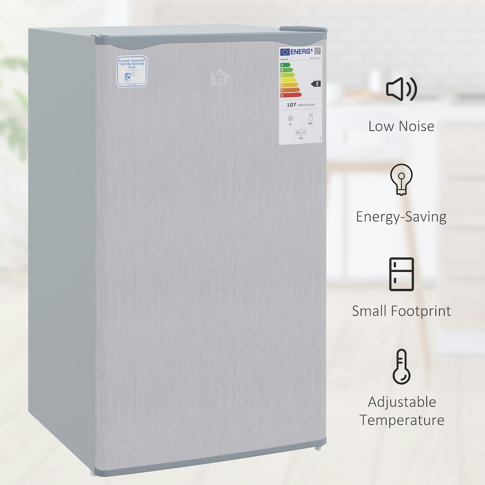 image 1 of HOMCOM 91L Freestanding Under Counter Fridge Black