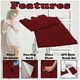 image 2 of VELVETIO Loop Bath Set Anti Slip Water Absorbent Soft Bathroom Rugs Red | Deep Red