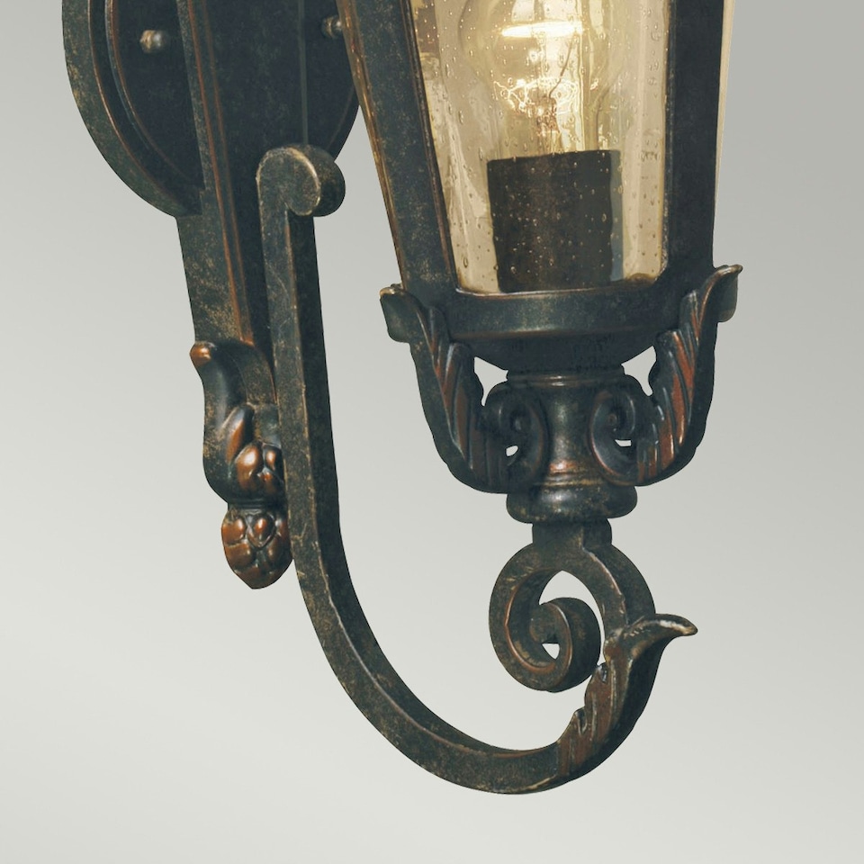 image 1 of Baltimore 1 Light Outdoor Medium Wall Lantern Light Weathered Bronze IP44, E27