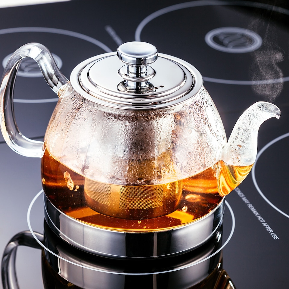 image 1 of Judge Speciality Stove Top Glass Teapot 900ml with Infuser