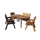 image 7 of Hand Made 6 Seater Chunky Rustic Wooden Garden Furniture Table and Chairs Set