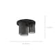 image 4 of EGLO Colomera Black Glass & Steel Flush Mount Ceiling Light