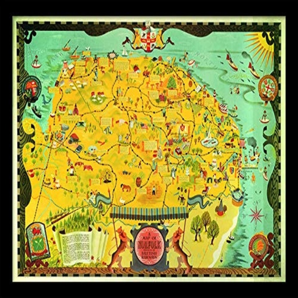 NORFOLK MAP - AG MEMORABILIA RANGE - FP11224P