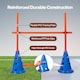 image 6 of Skylos Dog Agility Training Set Hurdle Cone Kit Height Adjustable Storage Bag