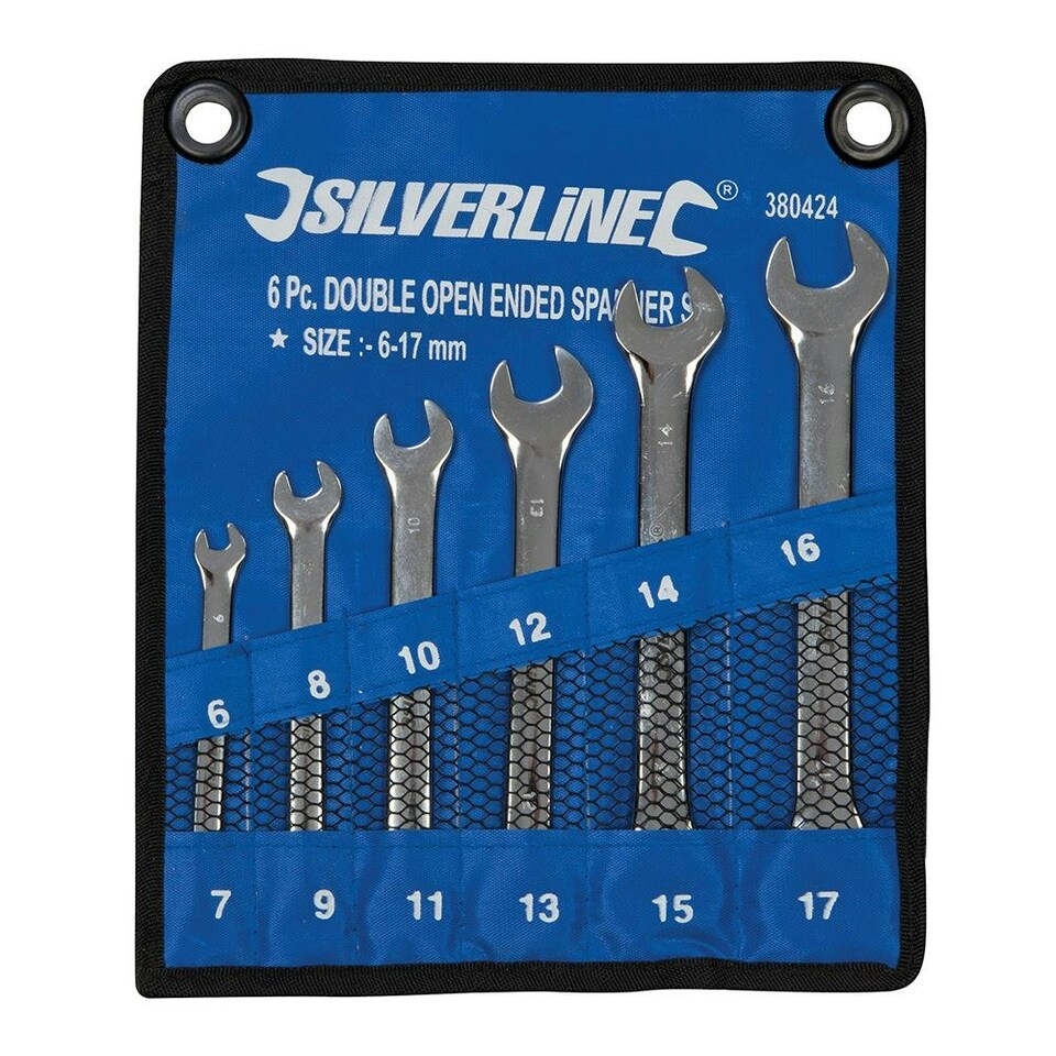 Silverline - Open-Ended Spanner Set 6pce - 6 - 17mm