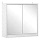 image 1 of HOMCOM Wall Mounted Mirror Cabinet with Storage Shelf for Bathroom White