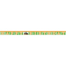 Creative Party Tractor Happy Birthday Banner - Green/Orange - One Size