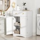 image 7 of COSTWAY Floor Storage Cabinet Buffet Sideboard with Drawer-White