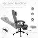 image 5 of Vinsetto Office Chair, Computer Chair with Adjustable Height, Head Pillow, Footrest for Home, Light Grey