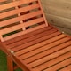 image 4 of 1.9m x 0.6m Outdoor Wooden Adjustable Foldable Sunlounger with Wheels | Brown | Brown
