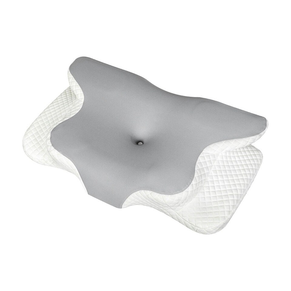 image 1 of Lavio Contour Memory Foam Pillow Cervical Neck Shoulder Pain Relief Grey Grey