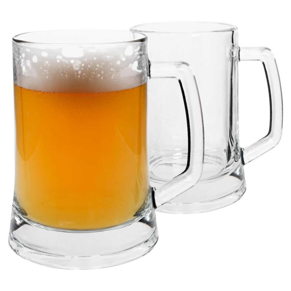 image 1 of Rink Drink Glass Beer Mugs - 500ml - Pack of 2