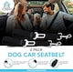 image 3 of SOL 2pk Dog Car Seat Belts, 70cm Adjustable Seatbelt Harness Strap for Dogs | Black | M