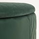 image 7 of Homescapes Arundel Heart-Shaped Velvet Footstool with Storage, Emerald