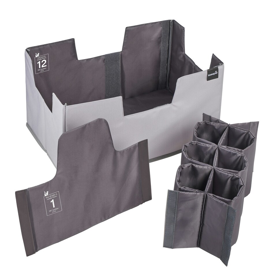 image 1 of Keeeper Foldable Shopping Organiser Bag 39 Litre - Grey