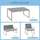 image 3 of Outsunny 4PCS Outdoor Patio PE Rattan Wicker Sofa Chaise Lounge Furniture Set