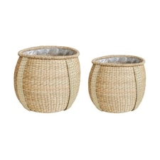 Pando Seagrass Basket (Set of 2) - Seagrass - Natural Brown
