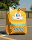 image 4 of Sonic the Hedgehog Kids 3D Tails Backpack - Yellow 'Time To Fly' Character Bag with Checkered Front Pocket - Zip Closure School Bag for Boys & Girls - Sonic Merch Rucksack | Yellow | Yellow