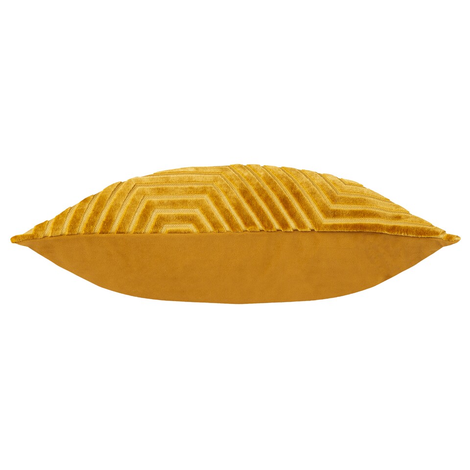 image 1 of Paoletti Evoke Cut Velvet Cushion | Gold | Gold | 45 x 45cm | 1