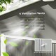 image 5 of Outsunny 8 x 6ft Garden Storage Shed w/ Double Sliding Door Outdoor Light Grey