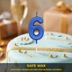 image 7 of Blue 6 Number Candle  Birthday Anniversary Party Cake Decorations Topper | Blue