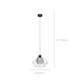 image 3 of EGLO Vernham Black Smoked Glass & Steel Single Pendant, 32.5cm