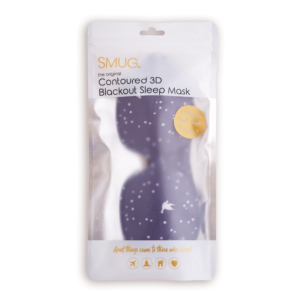image 1 of SMUG Contoured 3D Blackout Sleep Mask - Night Sky Print