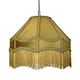 image 2 of Traditional Victorian Empire Lamp Shade in Olive Green Velvet with Long Tassels | Green | Olive Green | 1