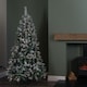 image 4 of 6ft (1.80m) Light up Prelit Snow Flocked Arbor Spruce Christmas Tree with 150 Colour Changing LEDs