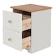 image 3 of Colorado 2 Drawer Petite Bedside Cabinet - MDF/MDP - 35 x 33 x 48.4 cm - Soft White/Oak
