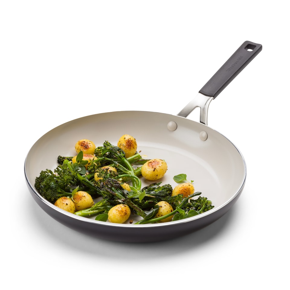image 1 of KitchenAid Coloured Aluminium Frying Pan, 30cm, Matt Black