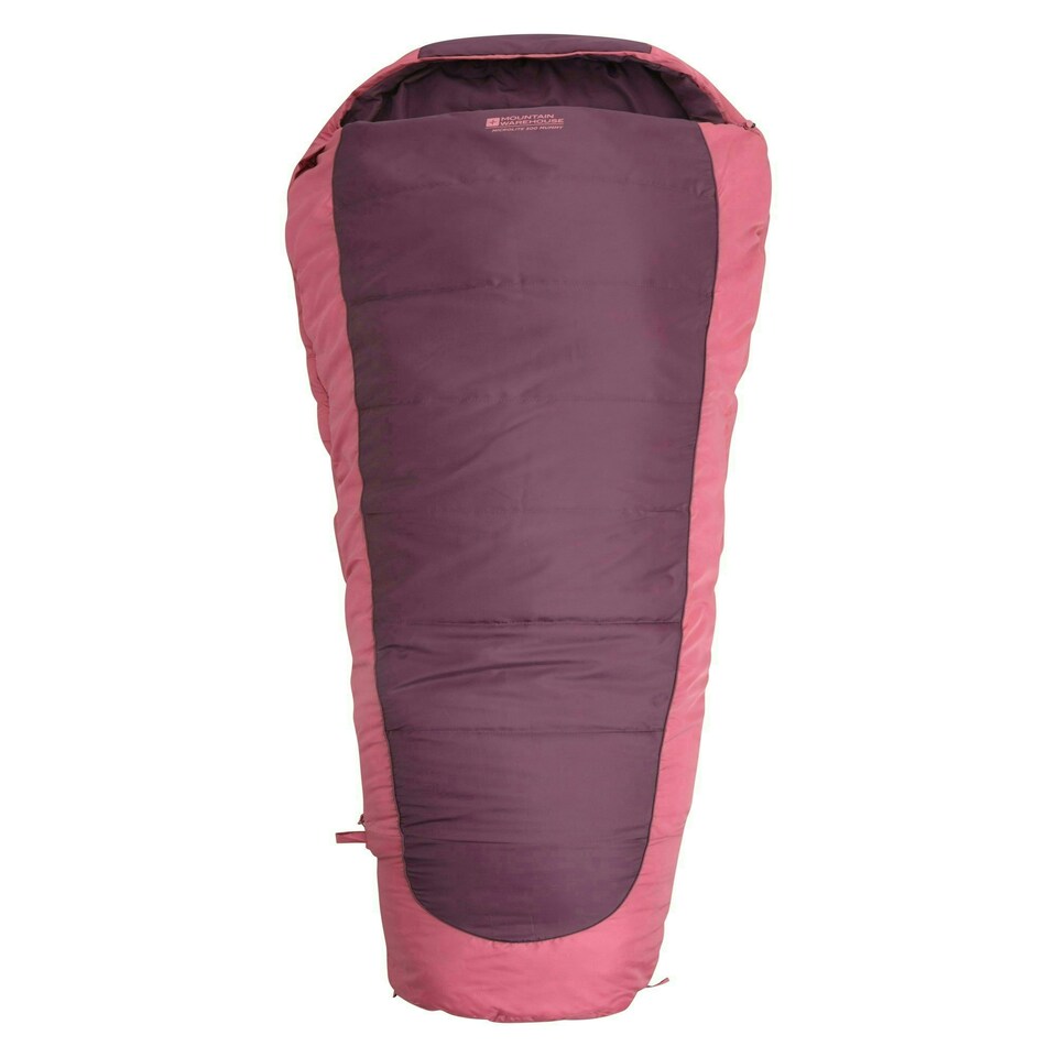 image 1 of Mountain Warehouse Summit 500 Square Sleeping Bag Insulated Two Way Zip Camp Bed Left Handed Zip - Long Length (215cm) Red | Burgundy