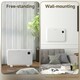 image 8 of HOMCOM Electric Convector Heater, Quiet Space Heater w/ LED Display, White