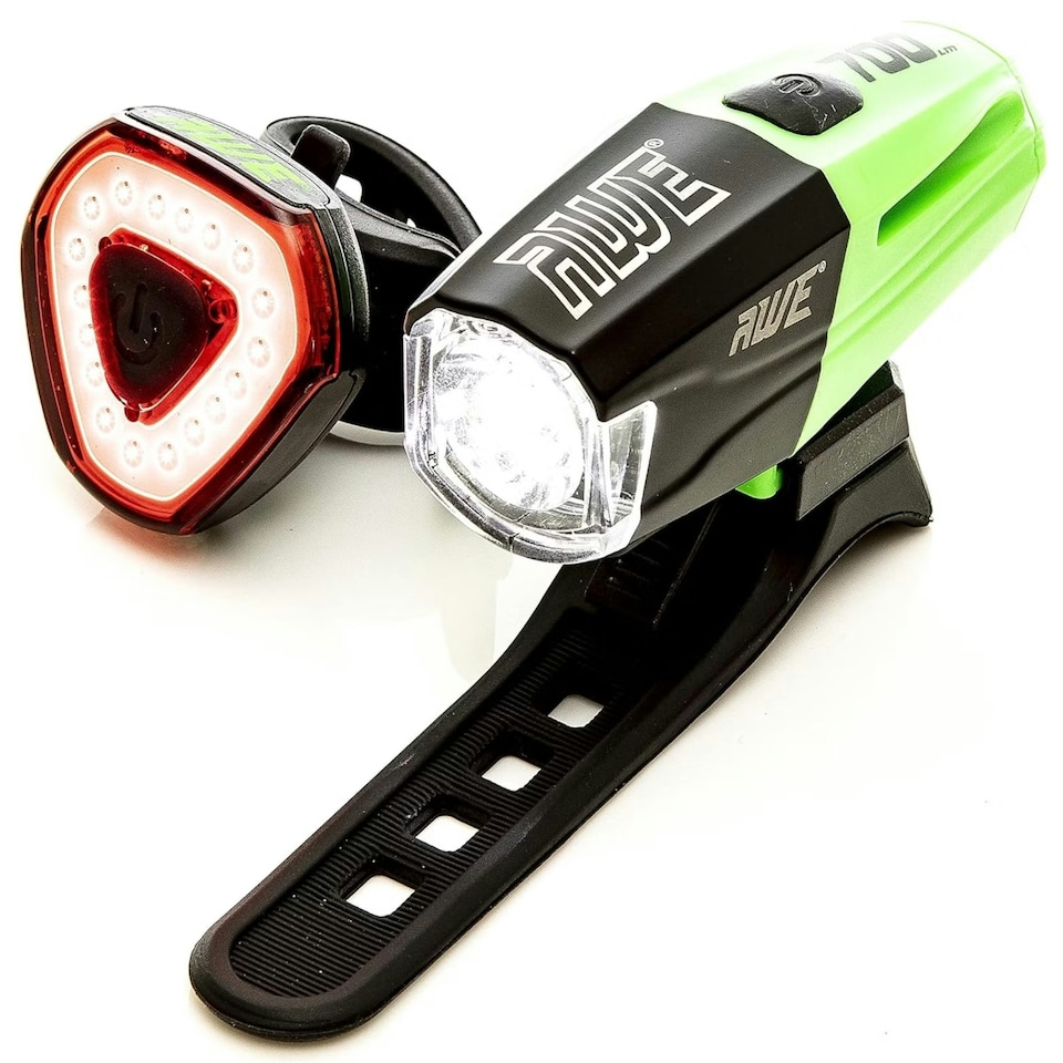 image 1 of AWE X-Fire360 USB 2.0 730 Lumens Rechargeable Bike Light Set Front/Rear CE Approved
