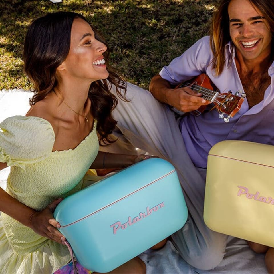 image 1 of Polarbox Classic Cyan-Baby Rose 12L Cool Box | Blue