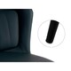 image 5 of Armchair Circular Blue Black Steel 51 x 83,5 x 54 cm (2 Units) Blue