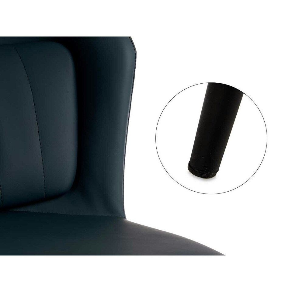 image 1 of Armchair Circular Blue Black Steel 51 x 83,5 x 54 cm (2 Units) Blue