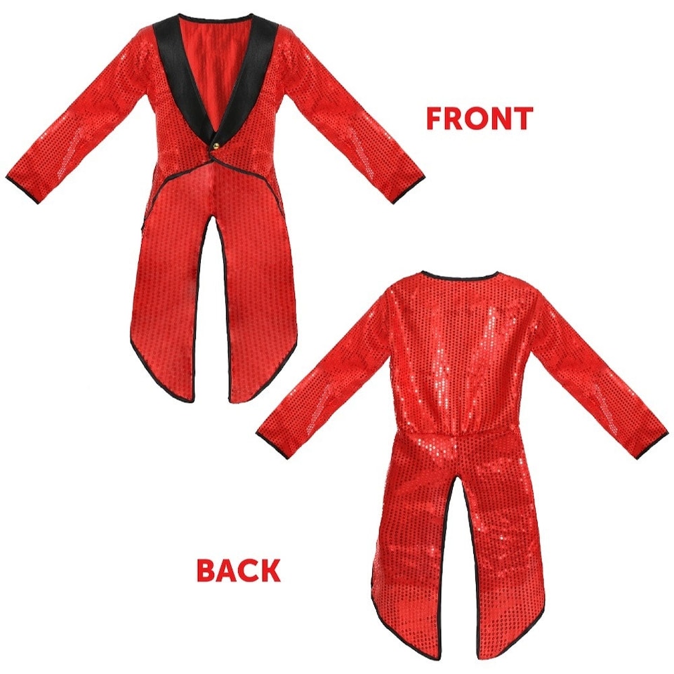 image 1 of Chocolate Factory Boss Costume with Tailcoat Red | S
