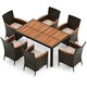 image 10 of COSTWAY 7 Pieces Patio Wicker Dining Set