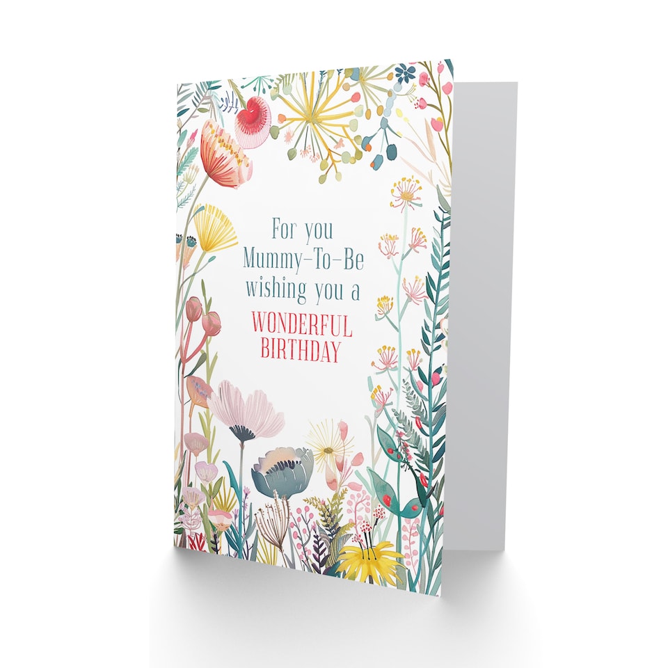 image 1 of Greeting Card For Mummy To Be Bright Sincere Floral Flowers Birthday
