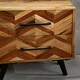 image 4 of Interiors by Premier Two Drawer Bedside Table in Mango Wood Black