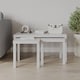 image 3 of URBNLIVING Wooden Nesting Stacking Tables Set Of 3 | Multi | White | 3