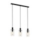 image 1 of EGLO Montefino Industrial Black Steel 3 Pendant Light WBS Black