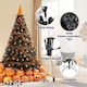 image 4 of Yaheetech 219 cm Tall Hinged Fir Holiday Decoration Artificial Christmas Tree Black