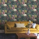 image 2 of Rasch Priya Floral Wallpaper - Multicoloured/Petrol - 10m x 53cm Multi